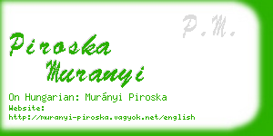 piroska muranyi business card