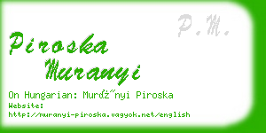 piroska muranyi business card